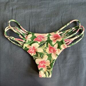 Benoa Swim Green and Pink Floral Bikini Bottom